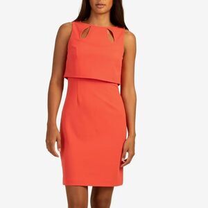 Trina Turk Electric Dress Vibrant Cutout Mini Dress, Coral, Size 10, NWT